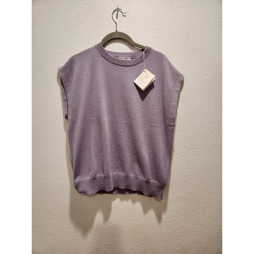 Brunello Cucinelli 100% Cashmere Sleeveless Top XL NWT‎ Italy